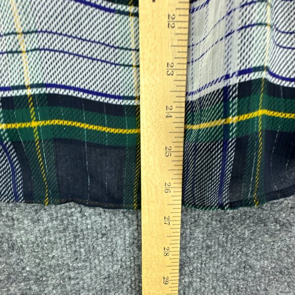J.Crew‎ Plaid Halter Top Size 10 Tartan Check Tie Back Mock Neck Academia Preppy - Picture 13 of 15